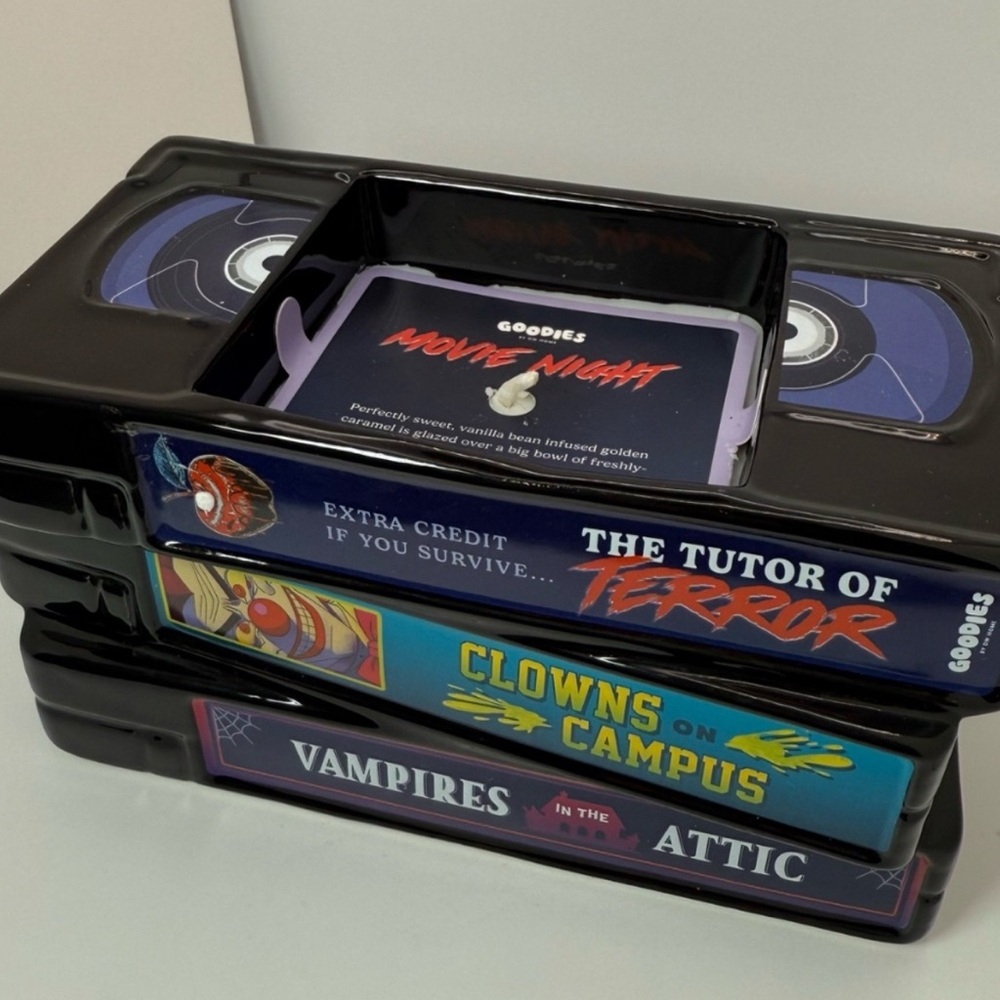 ISO VHS HORROR MOVIE NIGHT CANDLE- MARSHALLS TJ MAXX HOMEGOODS